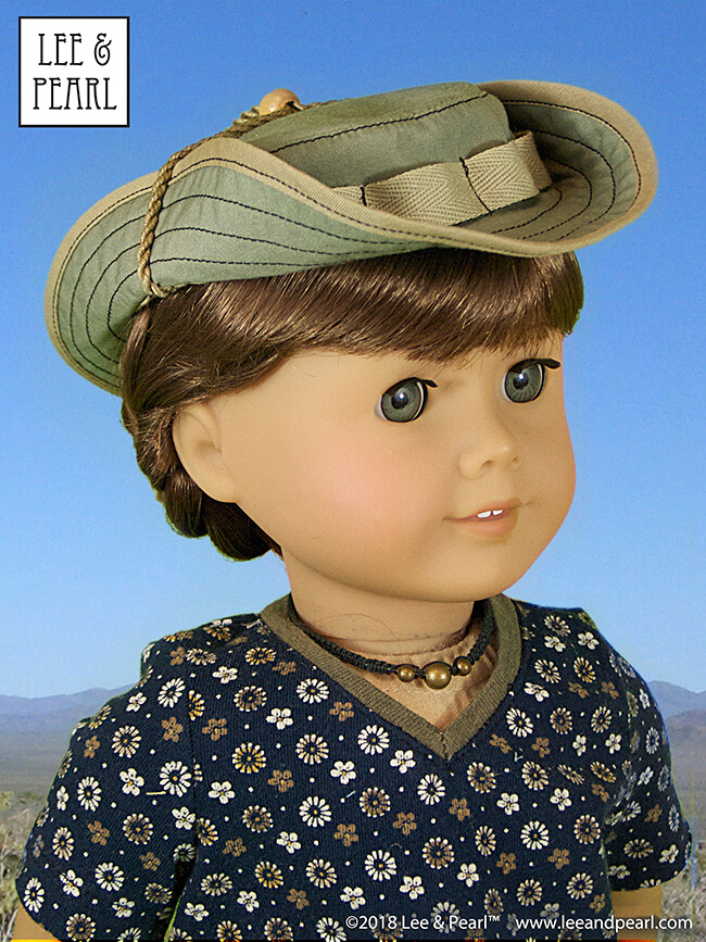 Want to make a truly unique stocking stuffer? Try a Lee & Pearl hat pattern for dolls! Here’s Pattern 1007: Bush Hat or Boonie for 18 Inch dolls, like our American Girl doll. Find this dashing pattern in the Lee & Pearl Etsy store at https://www.etsy.com/listing/193278760/lp-pattern-1007-bush-hat-or-boonie-for