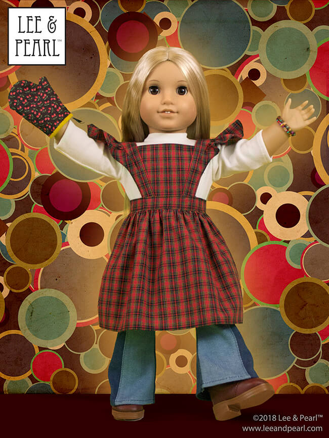 Who else is mesmerized by the Great British Baking Show this holiday season? Today, we're presenting baking-themed patterns for dolls, perfect for gifts, holiday scenes, sewing along to your favorite new TV show — and for Blaire Wilson, the COMING SOON 2019 American Girl Girl of the Year! Here’s Pattern 1022: Cookie Time Apron, Pinafore and Oven Mitt for 18 Inch Dolls, available in the Lee & Pearl Etsy store at https://www.etsy.com/listing/213964231/lp-pattern-1022-cookie-time-apron