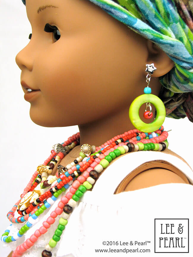 Introducing the Lee & Pearl 2016 FREE Pattern for mailing list subscribers - #1035: Olá Brasil! Samba Top, Bahia Dress, Afro-Brazilian Baiana Headwrap and Jewelry Tutorials for 18" Dolls, inspired by American Girl® 2016 Girl of the Year® Lea Clark®, and by the fashions, traditions and music of Brazil. To get your FREE copy, join our mailing list at http://www.leeandpearl.com before the end of January, 2017.