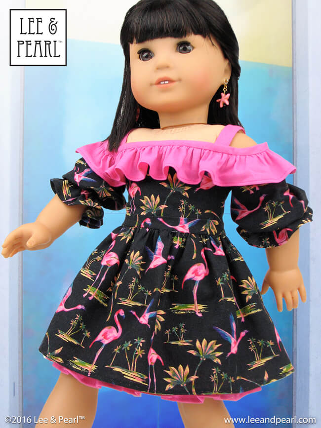 Introducing the Lee & Pearl 2016 FREE Pattern for mailing list subscribers — #1035: Olá Brasil! Samba Top, Bahia Dress, Afro-Brazilian Baiana Headwrap and Jewelry Tutorials for 18" Dolls, inspired by American Girl® 2016 Girl of the Year® Lea Clark®, and by the fashions, traditions and music of Brazil. To get your FREE copy, join our mailing list at http://www.leeandpearl.com before the end of January, 2017.