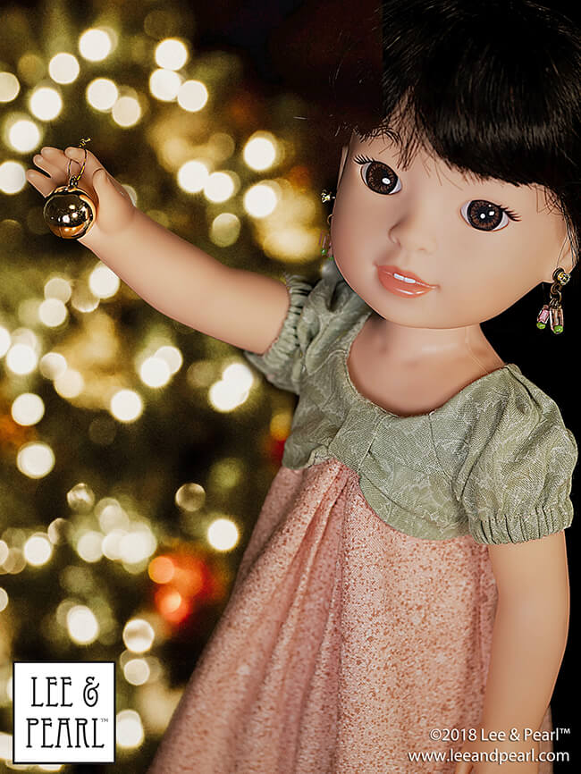 The holidays are almost here — in just a few more days we'll be sharing Pattern 1038: The Gift Bow Front Dress for 18 Inch American Girl, 16 Inch A Girl for All Time and 14 1/2 Inch Wellie Wisher dolls with all our friends! This will be our new FREE pattern for Lee & Pearl mailing list subscribers. Don't miss out — sign up today at www.leeandpearl.com
