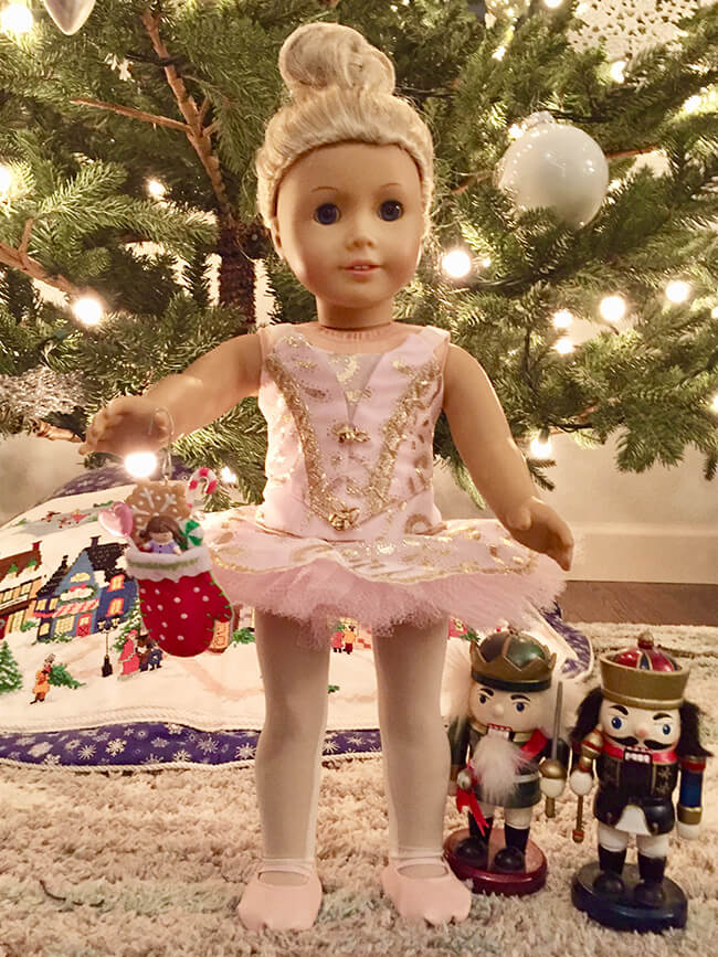 Karen W of KLW Designs made an entire Nutcracker Suite of delectable Snowflake, Flower and Sugar Plum Fairy ballet costumes for 18 inch American Girl dolls using Lee & Pearl Pattern 1073: Prima Ballerina for 18 Inch Dolls. Find this amazing, just-like-the-real-thing pattern in the Lee & Pearl Etsy store!