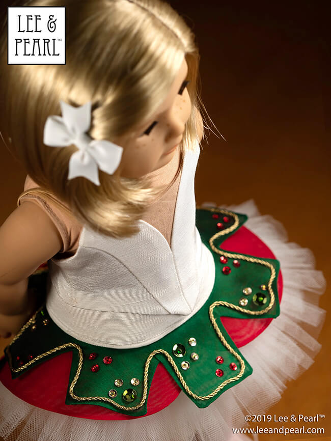 We are thrilled to announce the release of Lee & Pearl Pattern 1074: Mix-and-Match Ballet Costume Accessories — Tutu Plates, Sleeve Ruffles and Sleeve Puffs for 18 Inch American Girl dolls. This versatile pattern is the perfect complement to our popular Ballet Performance patterns, and the perfect way to accessorize your doll’s dance costumes — even purchased tutus!
