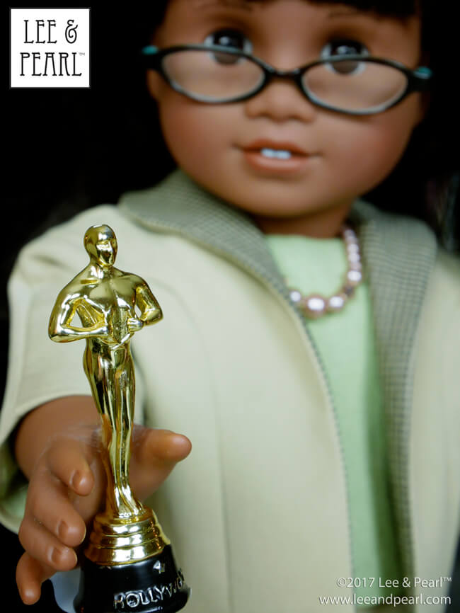 We loved Hidden Figures! We made this homage to the film and the history it presents, dressing our American Girl doll Melody in an early 60s outfit made using Lee & Pearl Pattern 1964: Darling Doris 1960s Ladies' Suit for 18 Inch Dolls.