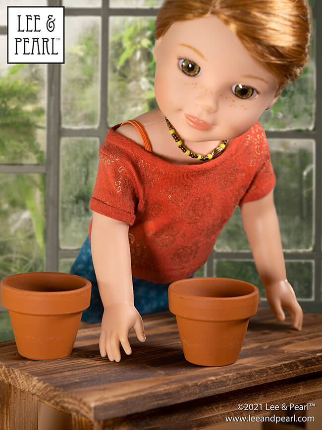 Introducing Pattern 1983: She's a Maniac Off-One-Shoulder Workout T-Shirt for Dolls! We're proud to present this brand new ‘80s / aerobics / workout and dance-inspired pattern for 18 inch American Girl®, 16 inch A Girl for All Time® and 14 ½ inch WellieWishers™ and similar dolls, now available in the Lee & Pearl Etsy store.