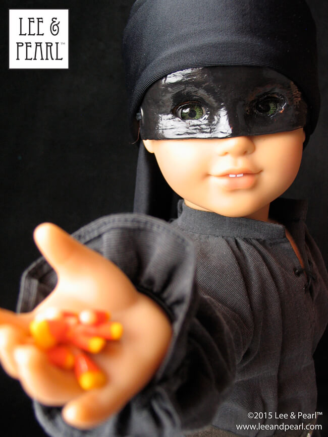 As you wish… Make this Dread Pirate Roberts / Princess Bride cosplay costume for 18" dolls like our custom boy American Girl doll using Lee & Pearl Pattern #3052: Pirates, Patriots and Princes 18th Century Men's Basics for 18" Dolls and the thermoplastic material KobraCast | Instructions and tutorials in the Lee & Pearl October 2015 Newsletter at www.leeandpearl.com