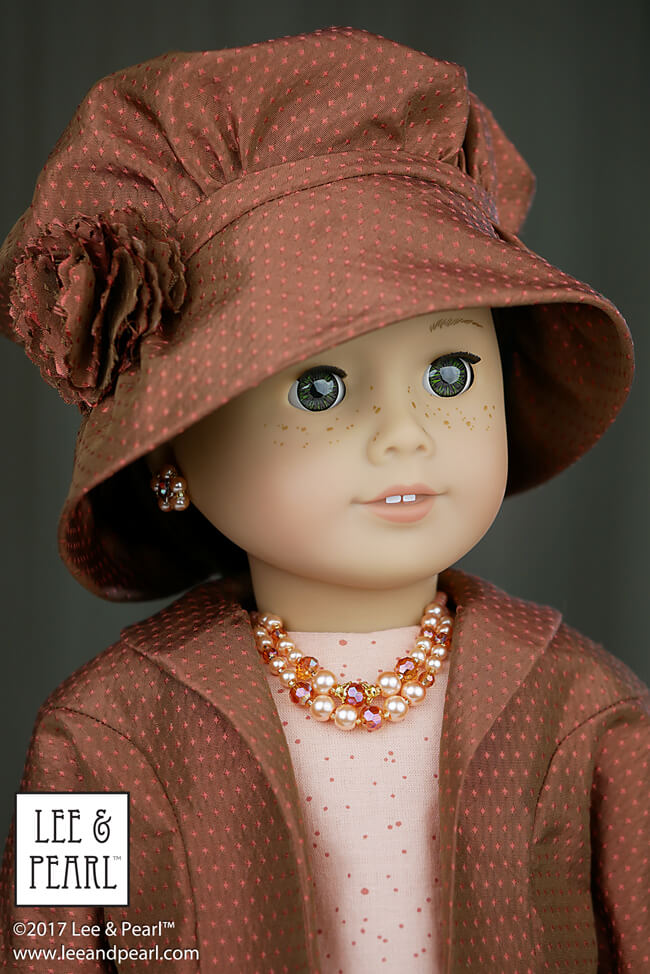 Perfect for vintage lovers and every level of sewist! Accessorize your dolls with Pattern 2064: Posh Accessories 1960s Flower Pot Hat, Gloves, Pearl Necklaces and Fabric Flower Trim for 18 Inch American Girl dolls. Find this wonderful pattern in the Lee & Pearl Etsy store at https://www.etsy.com/listing/584846711/lp-2064-posh-accessories-pattern-for-18