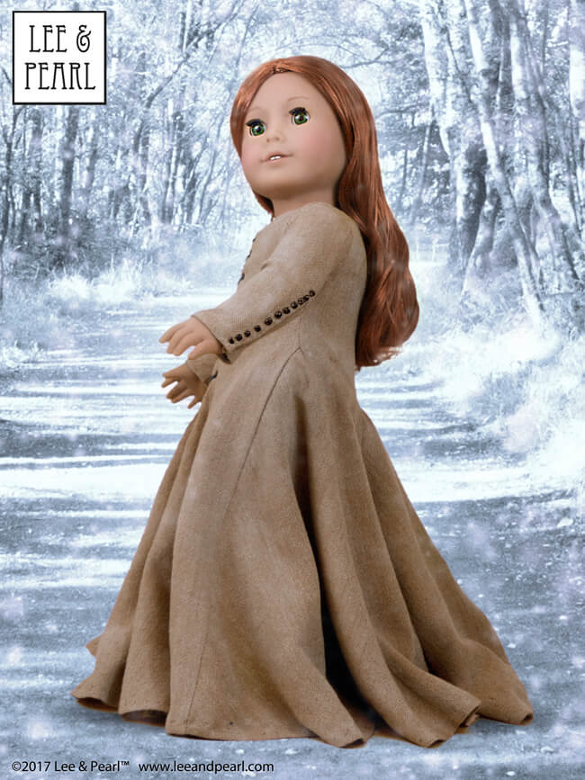 Lee & Pearl Pattern 3001: A Late Medieval Lady’s Wardrobe for 18 Inch American Girl dolls — available in the Lee & Pearl Etsy store.