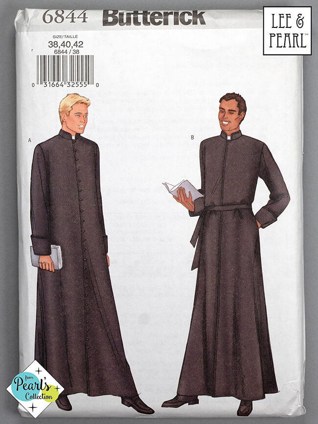What's new in the Lee & Pearl Etsy shop? What is a banyan — and why are we offering a modern clerical cassock pattern as an example of 17th-19th century intellectual leisure wear? CLICK THROUGH to find out!