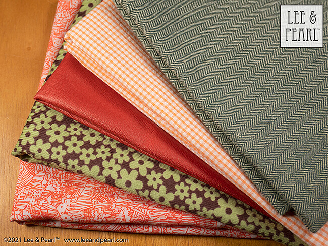NEW RELEASE: the COLLEGIATE collection of coordinated, 18 inch American Girl doll-tested fabrics is now available in the Lee & Pearl Etsy store! Our designer selected these fabrics to coordinate in autumnal shades of mossy green, brown, orange and coral, while offering a range of textures and styles for maximum pattern flexibility. Order one of each, or mix-and-match different lengths to create your own ideal doll sewing kit.