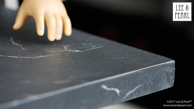 Here's a fun Halloween tutorial — follow our step-by-step directions to paint your own faux soapstone tabletop for dolls, just like the one we made for the Lee & Pearl Mad Scientist Laboratory extravaganza!