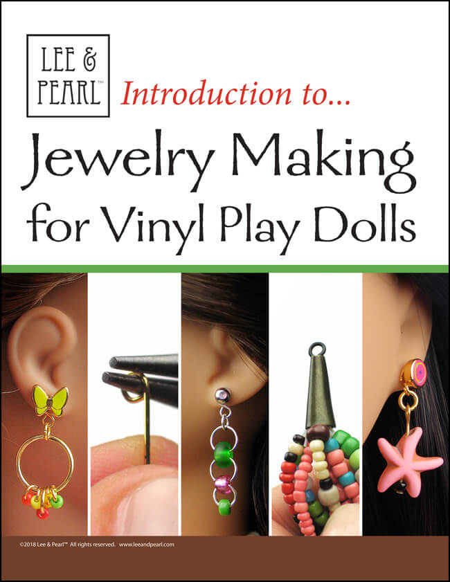 Make your own jewelry for 18 inch / American Girl dolls. Find our Introduction to Jewelry Making for Vinyl Play Dolls in the Lee & Pearl Etsy store.
