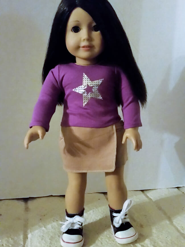 Made with Lee & Pearl Pattern #1041: Slim Skirts — Denim and Pencil Skirts for 18" Dolls