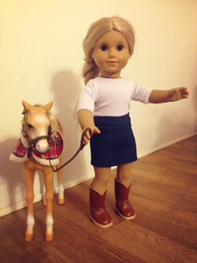 Made with Lee & Pearl Pattern #1041: Slim Skirts — Denim and Pencil Skirts for 18" Dolls