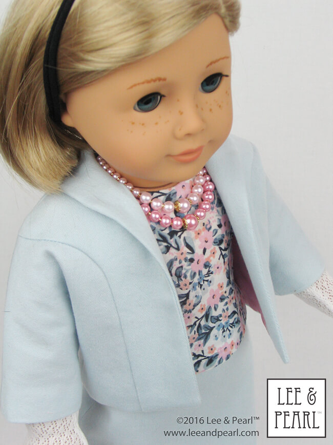 Perfect for vintage lovers! Sew up stunning 60s style for your dolls with our Pattern 1964: Darling Doris 1960s Ladies’ Suit for 18 Inch American Girl dolls. Find this gorgeous pattern in the Lee & Pearl Etsy store at https://www.etsy.com/listing/563966589/lp-1964-darling-doris-1960s-ladies-suit