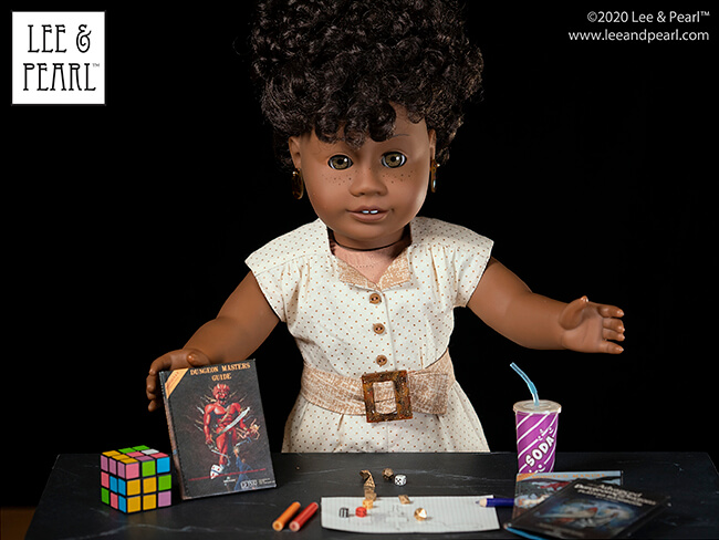 We are thrilled to announce the return of Pattern 1984: Retro '80s Romper with Shaped Belt, Shoulder Pads and Heat Shrink Buckle Craft for 18 inch American Girl dolls to the Lee & Pearl Etsy shop. In honor of Cyber Week, it's now ON SALE at 20% off through Friday, 12/02/22!