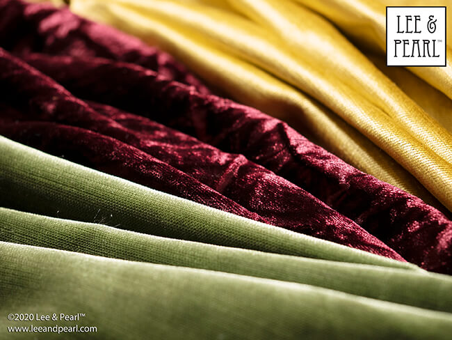 Treat yourself to a surprise fabric gift this holiday season! We're calling our 2020 Lee & Pearl Mystery Bags the SILKEN LUXURY HOLIDAY edition because each bag will contain TWO half yard pieces of shimmering 100% silk dupioni or shantung taffeta, along with materials chosen from our velvets, velveteen, lamé, crinkle rayon, sateen, brocade, faux leather, sequin-studded jersey and anything else we can find that sparkles, rustles, shimmers or shines. Don't wait — once this edition is SOLD OUT, you'll have to wait for the next sale in 2021.