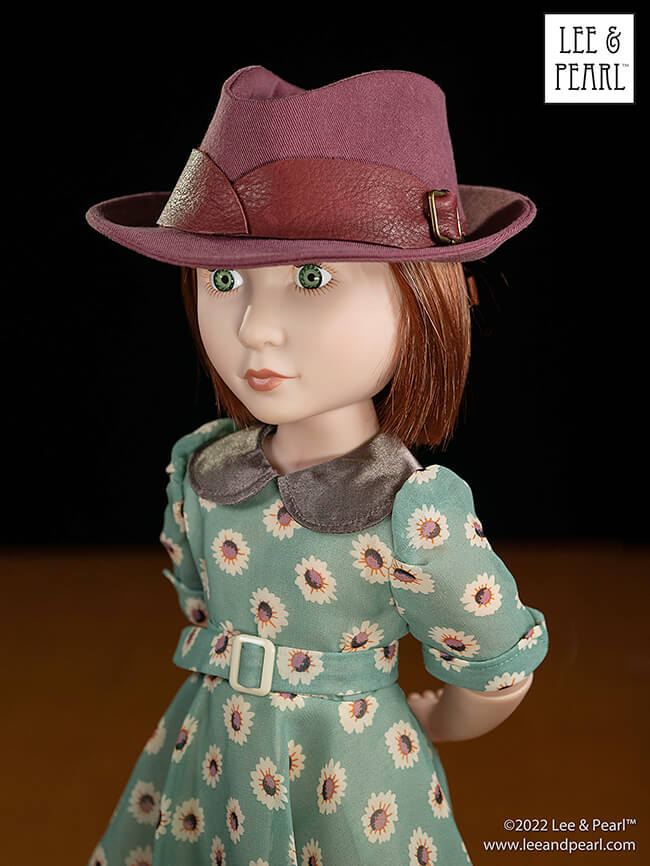 Introducing our new FREE pattern for mailing list subscribers — Lee & Pearl Pattern 2023: The Fedora Hat for 18", 16" and 14 1/2" Dolls. For this pattern, our designer reimagined iconic molded hat elements as flat pattern shapes and seams. 

That's right — this is an entirely SEWN hat. And it's sized to fit all three of our favorite dolls: American Girl, A Girl for All Time and WellieWishers and similar dolls.

Join the Lee & Pearl mailing list at www.leeandpearl.com and get this pattern as our exclusive FREE gift!