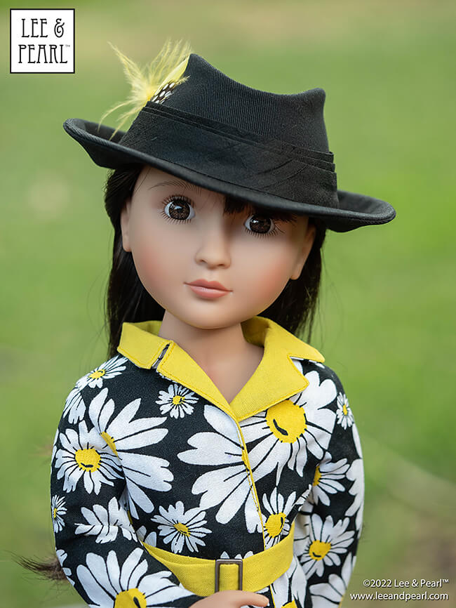Introducing our new FREE pattern for mailing list subscribers — Lee & Pearl Pattern 2023: The Fedora Hat for 18", 16" and 14 1/2" Dolls. For this pattern, our designer reimagined iconic molded hat elements as flat pattern shapes and seams. 

That's right — this is an entirely SEWN hat. And it's sized to fit all three of our favorite dolls: American Girl, A Girl for All Time and WellieWishers and similar dolls.

Join the Lee & Pearl mailing list at www.leeandpearl.com and get this pattern as our exclusive FREE gift!