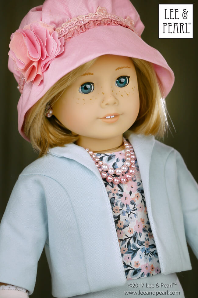 Perfect for vintage lovers and every level of sewist! Accessorize your dolls with Pattern 2064: Posh Accessories 1960s Flower Pot Hat, Gloves, Pearl Necklaces and Fabric Flower Trim for 18 Inch American Girl dolls. Find this wonderful pattern in the Lee & Pearl Etsy store at https://www.etsy.com/listing/584846711/lp-2064-posh-accessories-pattern-for-18