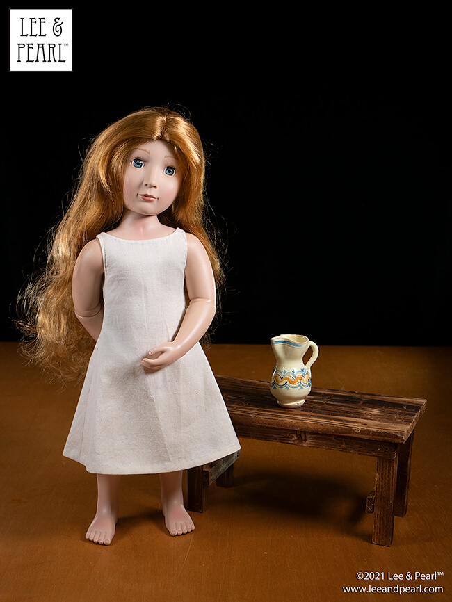 Introducing Pattern 3001: A Late Medieval Lady's Wardrobe, now available in the Lee & Pearl Etsy store for 16 inch A Girl for All Time dolls. Wearing her SHIFT, fully lined KIRTLE and semi-circular MANTLE, your doll will make a perfect medieval maiden. Along with patterns and photo-illustrated directions, the PDF package includes a historical section on the era, the garments, the fabrics, the colors, the embellishments and the people. It’s the ideal entry to the world of medieval Europe!
