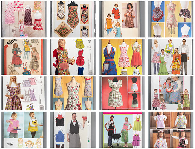 What’s new in the Lee & Pearl Etsy shop? It’s beginning to look a lot like CHRISTMAS with yards and yards of beautiful, holiday-themed cotton prints and a whole new section of easy-to-make, awesome-to-gift apron patterns from Pearl’s extraordinary collection.