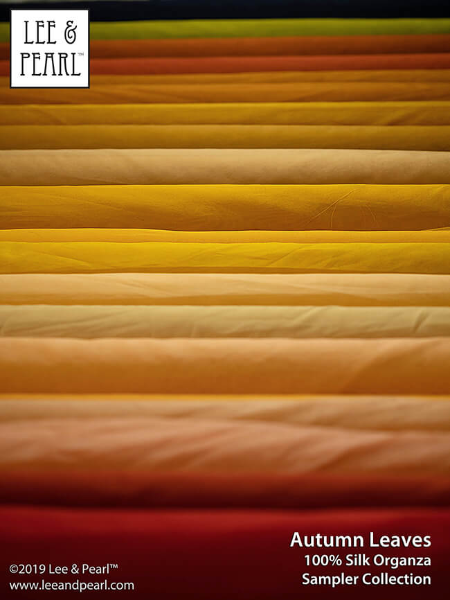 Introducing 100% Silk Organza Curated Fabric Kits from Lee & Pearl. Each kit contains FIVE generous half yard (18 x 44) pieces of beautiful — and beautifully coordinated — Korean silk organza. Visit the Lee & Pearl Etsy store to see our current selection. Silk organza is as easy to work with as quilting cotton — and it’s one of the most beautiful fabrics for crafts and couture sewing. Don’t miss out!