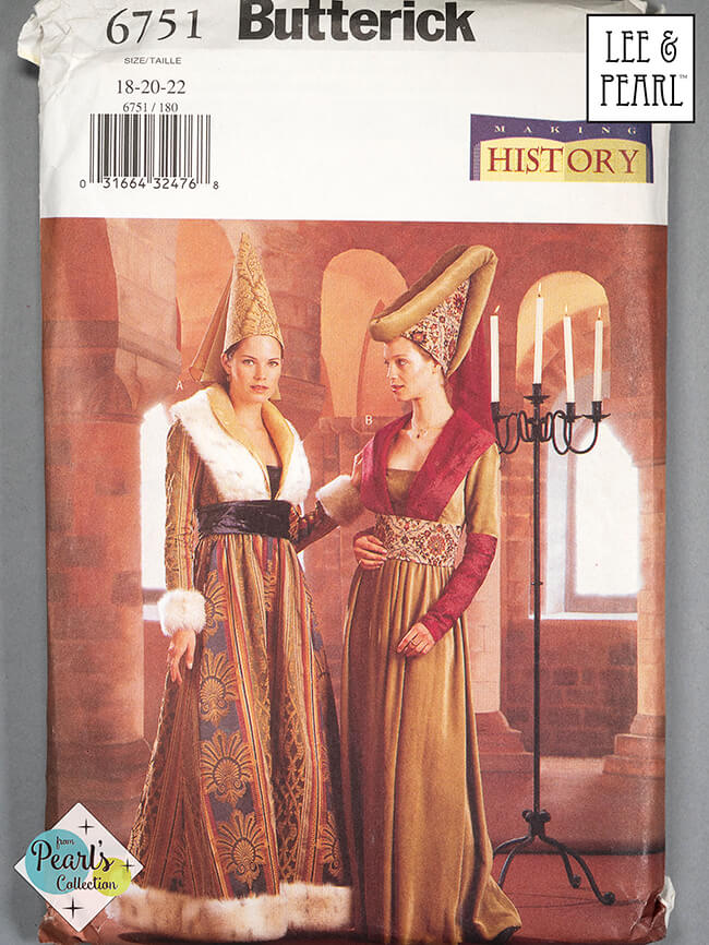 Happy Halloween! Butterick Pattern 6751: Medieval or Renaissance Costumes for Women is now available in the Lee & Pearl Etsy shop!