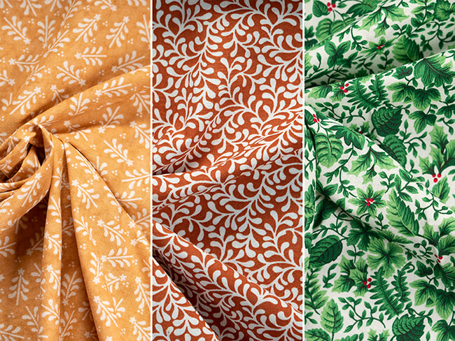 What’s new in the Lee & Pearl Etsy shop? It’s beginning to look a lot like CHRISTMAS with yards and yards of beautiful, holiday-themed cotton prints and a whole new section of easy-to-make, awesome-to-gift apron patterns from Pearl’s extraordinary collection.