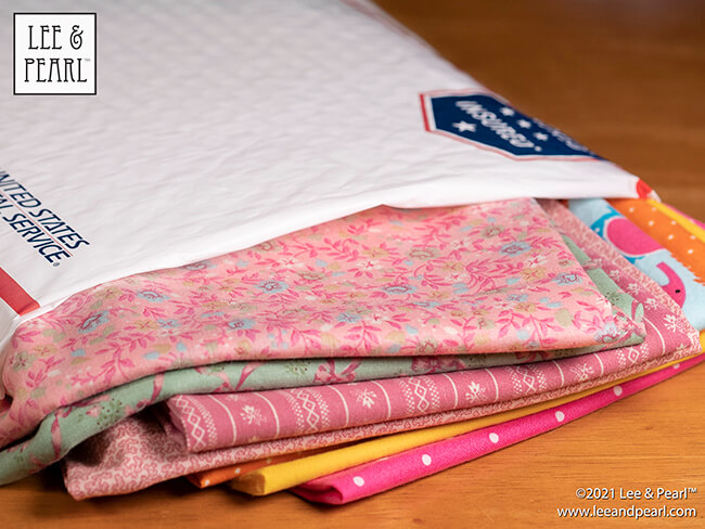 Now ON SALE at 20% OFF — the remaining stock of Lee & Pearl's summertime Cotton Fabric Mystery Bags!