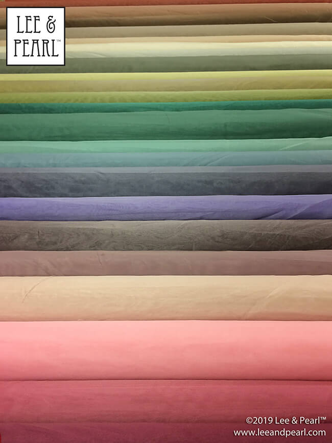 With a glorious palette of OVER ONE HUNDRED AND TEN colors spread out on the worktable in front of us, we like to think that each of our carefully chosen, five-color Lee & Pearl MYSTERY PACK silk organza kits is a unique work of art, with a unique story to tell. Wouldn't you like to be the one imagining that story for your own kit? Now you can! CLICK THROUGH to see how!