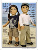 Lee & Pearl PDF patterns for dolls — Pattern 1004: Pants and Cargo Shorts
